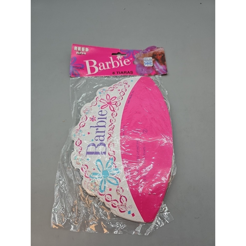 Vintage Barbie Party Supplies NOS 6 Tiaras 1990 Reed